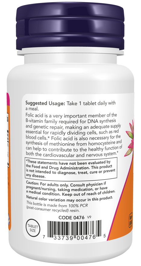 Folic Acid 800 mcg with Vitamin B-12 Tablets