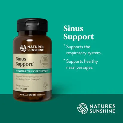 Sinus Support Supplement for Respiratory Aid Targeted respiratory support 100 Capsules