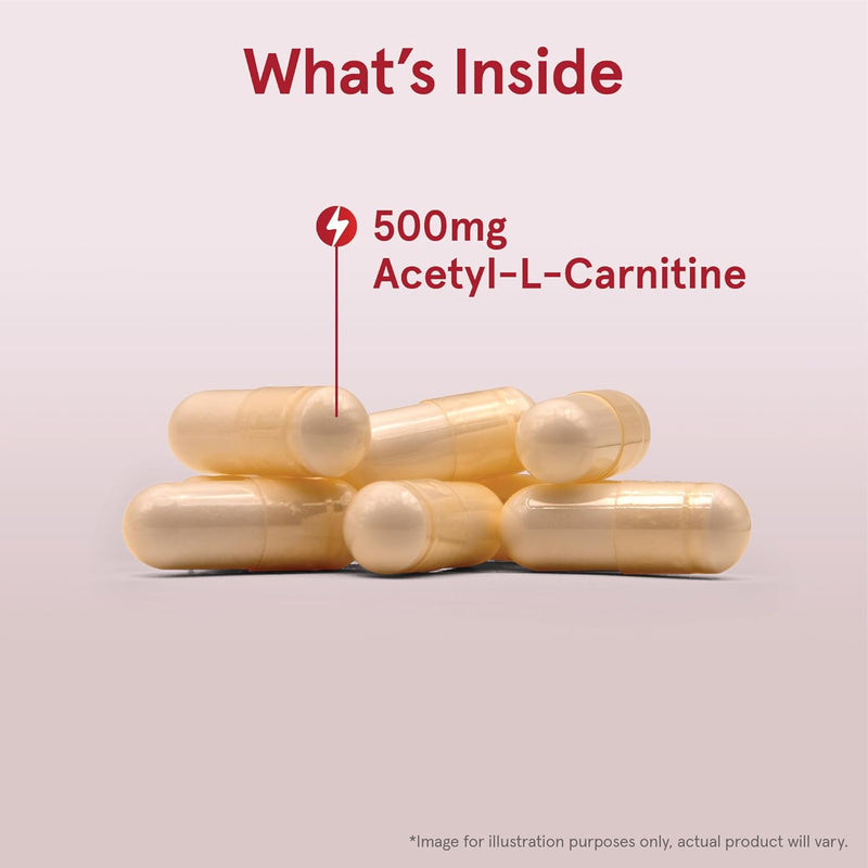 Jarrow Formulas Acetyl L-Carnitine 500 mg, Dietary Supplement, Amino Acid Support for Brain Health and Antioxidants, 60 Veggie Capsules, 60 Day Supply