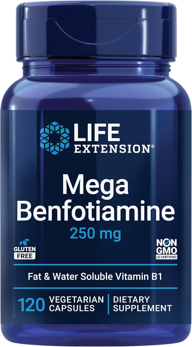 Mega Benfotiamine 250 mg, 120 vegetarian capsules