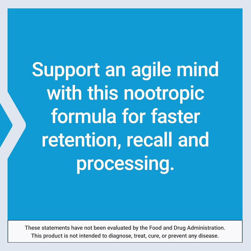 Life Extension Quick Brain Nootropic, 30 vegetarian capsules—Enhanced brain performance, learning and retention, brain supplement- 1-Daily, gluten-free, non-GMO
