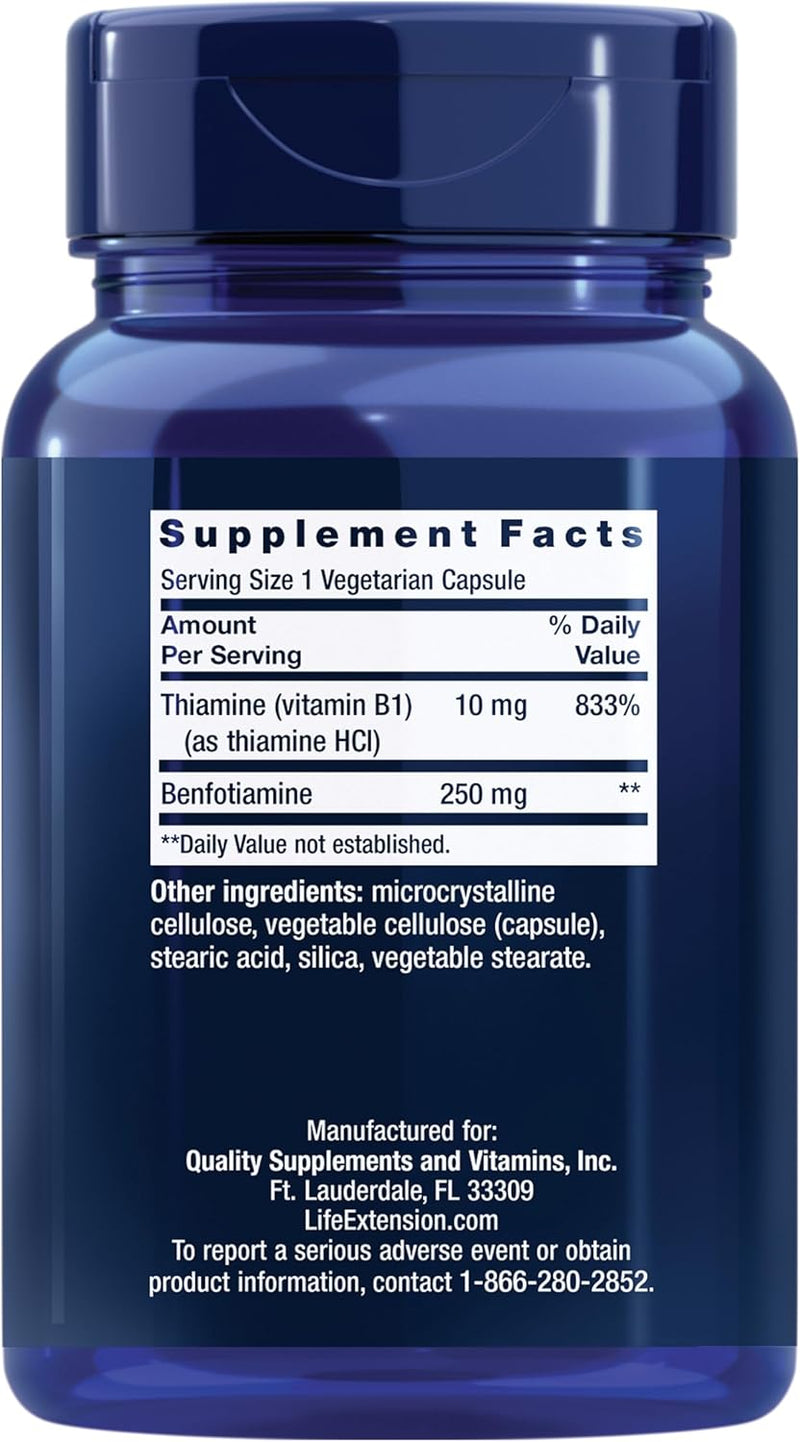 Mega Benfotiamine 250 mg, 120 vegetarian capsules