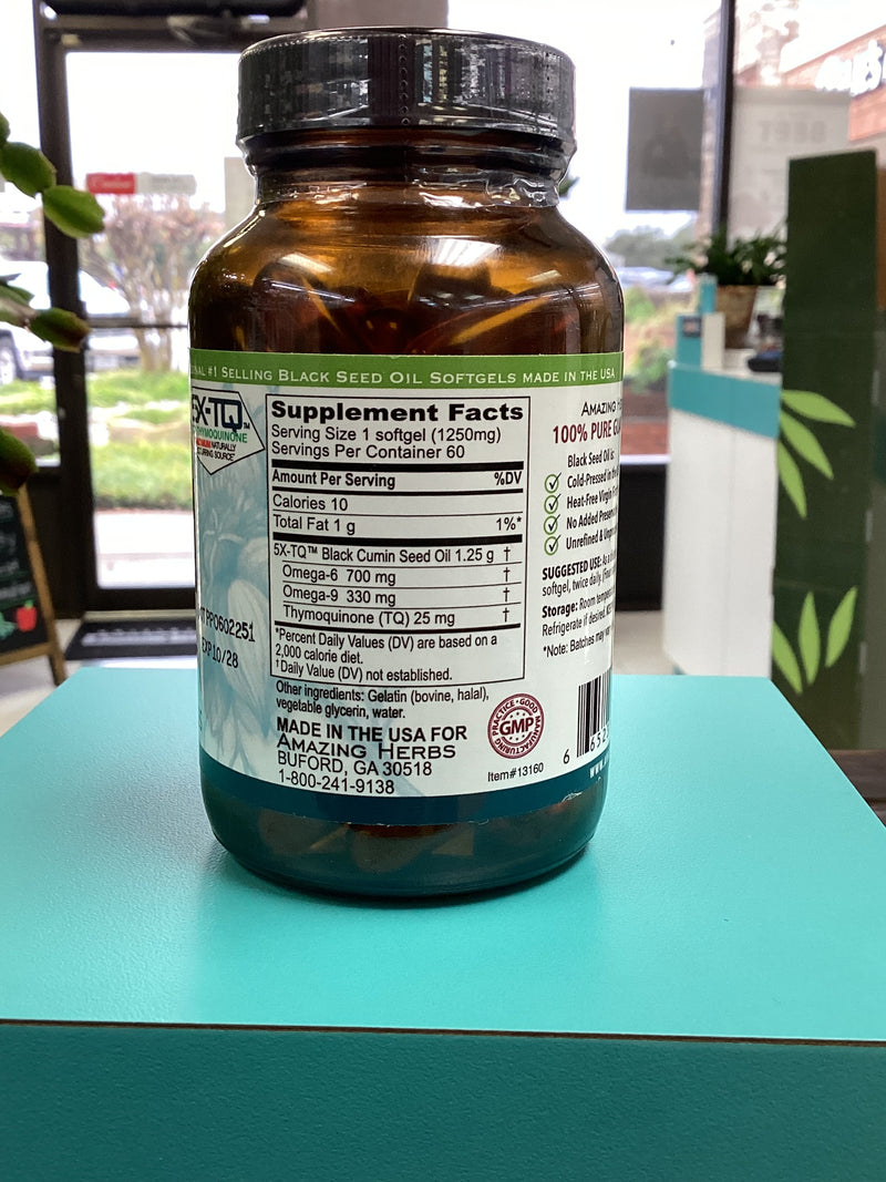 PREMIUM Black Seed Oil XL Softgels 1250mg