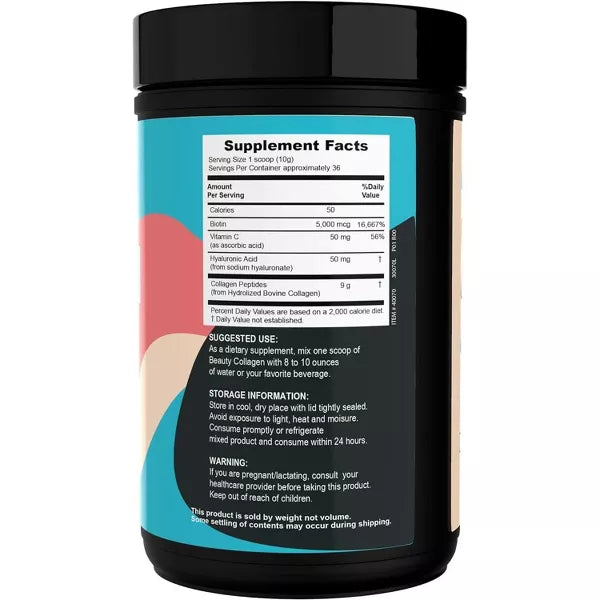 Superior Source Beauty Collagen Peptides  – Hydrolyzed Types 1 & 3, Hyaluronic Acid, Vitamin C & Biotin