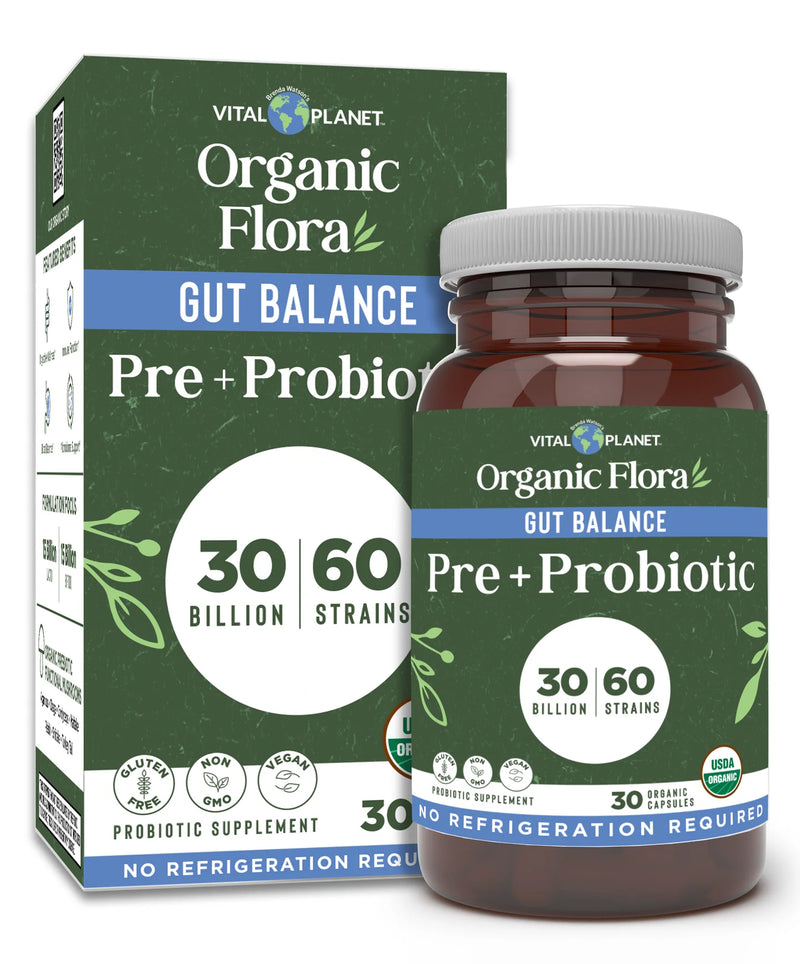 Vital Planet Shop  Organic Flora Gut Balance Probiotic Supplement