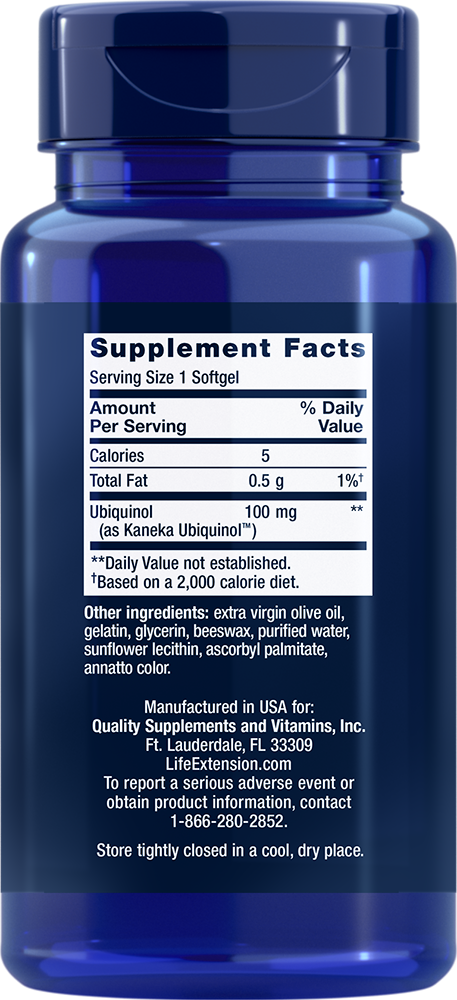 Super Ubiquinol CoQ10
100 mg, 60 softgels
