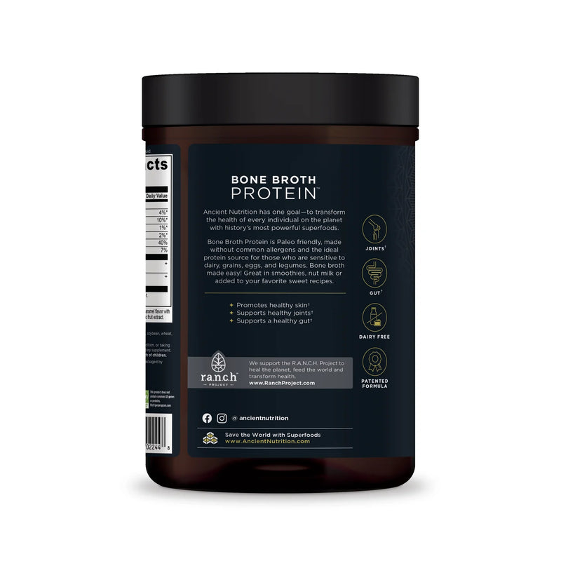 Bone Broth Protein Salted Caramel 20 grams per serving