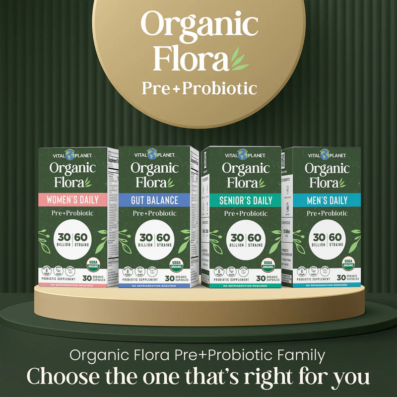 Vital Planet Shop  Organic Flora Gut Balance Probiotic Supplement