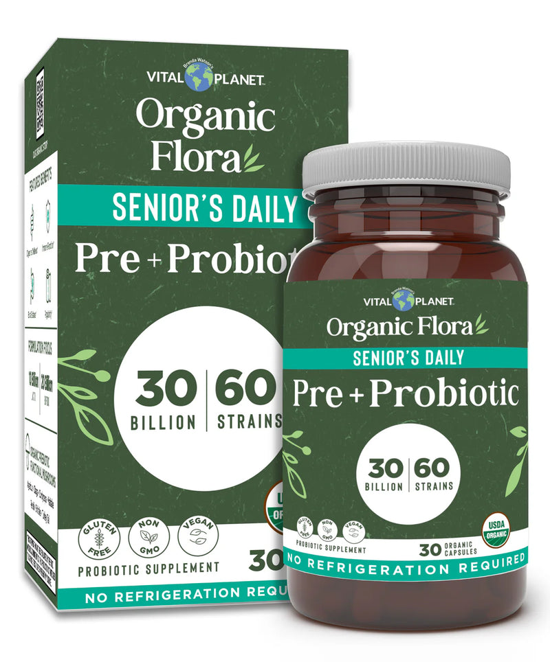 Vital Planet Shop  Organic Flora Senior’s Daily Probiotic Supplement