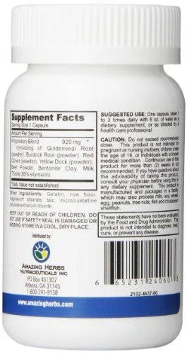 Amazing Herbs Detox Flush Detoxifier – 60 Capsules