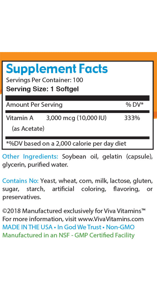 Vitamin A 10,000 IU