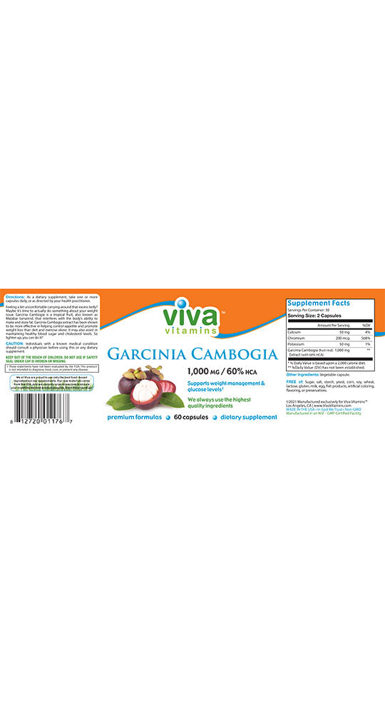 Garcinia Cambogia - 1000mg