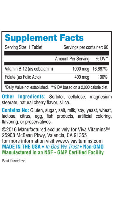 B-12 (1000mcg)